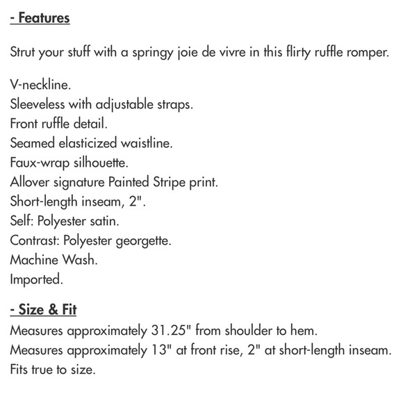 BCBGeneration | Wrap Front Striped Ruffle Romper - Picture 8 of 8